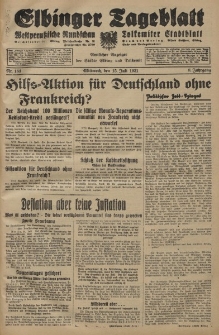 Elbinger Tageblatt, Nr. 163 Mittwoch 15 Juli 1931, 8. Jahrgang