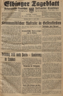 Elbinger Tageblatt, Nr. 165 Freitag 17 Juli 1931, 8. Jahrgang