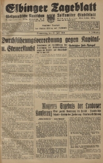 Elbinger Tageblatt, Nr. 170 Donnerstag 23 Juli 1931, 8. Jahrgang
