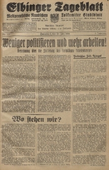 Elbinger Tageblatt, Nr. 172 Sonnabend 25 Juli 1931, 8. Jahrgang