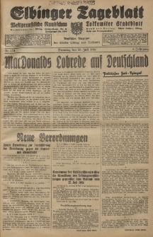 Elbinger Tageblatt, Nr. 174 Dienstag 28 Juli 1931, 8. Jahrgang