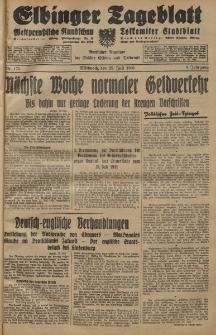 Elbinger Tageblatt, Nr. 175 Mittwoch 29 Juli 1931, 8. Jahrgang