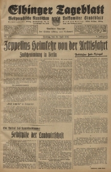 Elbinger Tageblatt, Nr. 177 Freitag 31 Juli 1931, 8. Jahrgang