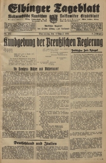 Elbinger Tageblatt, Nr. 182 Donnerstag 6 August 1931, 8. Jahrgang
