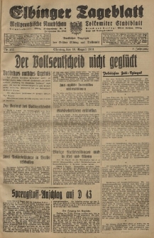 Elbinger Tageblatt, Nr. 185 Montag 10 August 1931, 8. Jahrgang