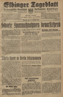 Elbinger Tageblatt, Nr. 189 Freitag 14 August 1931, 8. Jahrgang