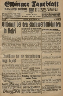 Elbinger Tageblatt, Nr. 193 Mittwoch 19 August 1931, 8. Jahrgang
