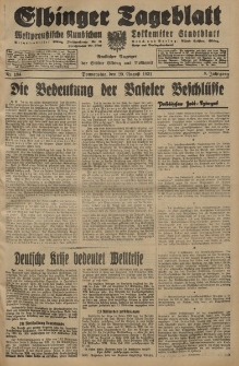 Elbinger Tageblatt, Nr. 194 Donnerstag 20 August 1931, 8. Jahrgang
