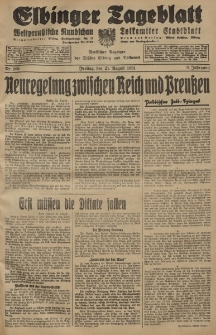 Elbinger Tageblatt, Nr. 195 Freitag 21 August 1931, 8. Jahrgang