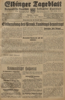 Elbinger Tageblatt, Nr. 196 Sonnabend 22 August 1931, 8. Jahrgang