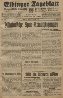 Elbinger Tageblatt, Nr. 197 Montag 24 August 1931, 8. Jahrgang