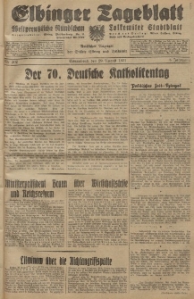 Elbinger Tageblatt, Nr. 202 Sonnabend 29 August 1931, 8. Jahrgang