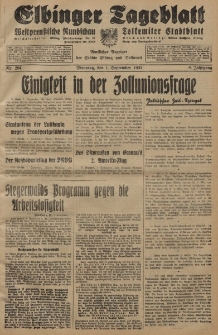 Elbinger Tageblatt, Nr. 204 Dienstag 1 September 1931, 8. Jahrgang