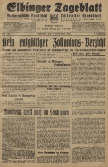 Elbinger Tageblatt, Nr. 205 Mittwoch 2 September 1931, 8. Jahrgang