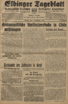 Elbinger Tageblatt, Nr. 207 Freitag 4 September 1931, 8. Jahrgang