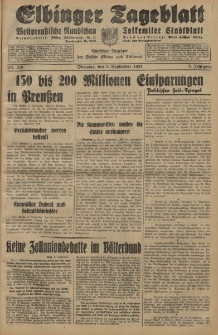 Elbinger Tageblatt, Nr. 210 Dienstag 8 September 1931, 8. Jahrgang