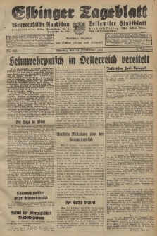 Elbinger Tageblatt, Nr. 215 Montag 14 September 1931, 8. Jahrgang
