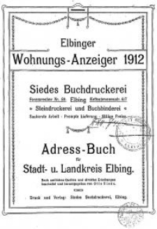 Elbinger Wohnungs-Anzeiger 1912