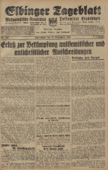Elbinger Tageblatt, Nr. 220 Sonnabend 19 September 1931, 8. Jahrgang