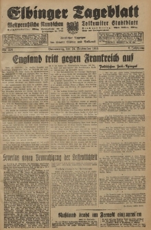 Elbinger Tageblatt, Nr. 224 Donnerstag 24 September 1931, 8. Jahrgang