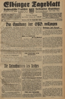 Elbinger Tageblatt, Nr. 225 Freitag 25 September 1931, 8. Jahrgang