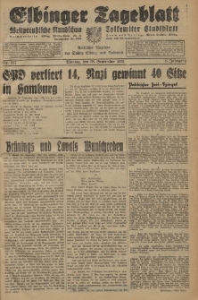 Elbinger Tageblatt, Nr. 227 Montag 28 September 1931, 8. Jahrgang