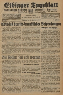 Elbinger Tageblatt, Nr. 228 Dienstag 29 September 1931, 8. Jahrgang