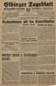 Elbinger Tageblatt, Nr. 229 Mittwoch 30 September 1931, 8. Jahrgang
