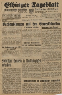 Elbinger Tageblatt, Nr. 229 Mittwoch 30 September 1931, 8. Jahrgang