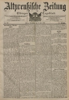 Altpreussische Zeitung, Nr. 158 Sonnabend 8 Juli 1899, 51. Jahrgang
