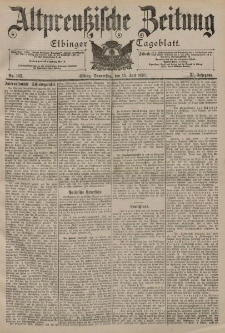 Altpreussische Zeitung, Nr. 162 Donnerstag 13 Juli 1899, 51. Jahrgang