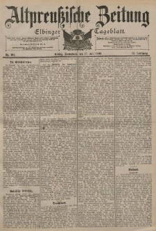 Altpreussische Zeitung, Nr. 164 Sonnabend 15 Juli 1899, 51. Jahrgang