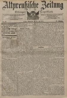 Altpreussische Zeitung, Nr. 176 Sonnabend 29 Juli 1899, 51. Jahrgang