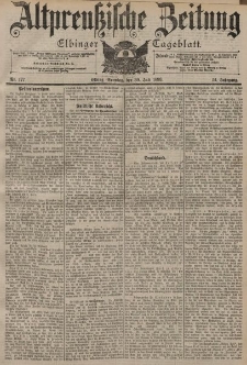 Altpreussische Zeitung, Nr. 177 Sonntag 30 Juli 1899, 51. Jahrgang