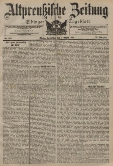Altpreussische Zeitung, Nr. 180 Donnerstag 3 August 1899, 51. Jahrgang