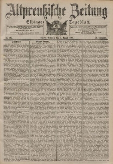 Altpreussische Zeitung, Nr. 185 Mittwoch 9 August 1899, 51. Jahrgang