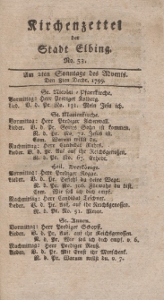 Kirchenzettel der Stadt Elbing, Nr. 53, 8 Dezember 1799