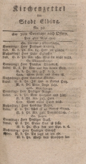Kirchenzettel der Stadt Elbing, Nr. 20, 4 Mai 1800