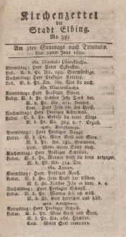 Kirchenzettel der Stadt Elbing, Nr. 30, 29 Juni 1800