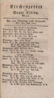 Kirchenzettel der Stadt Elbing, Nr. 32, 13 Juli 1800
