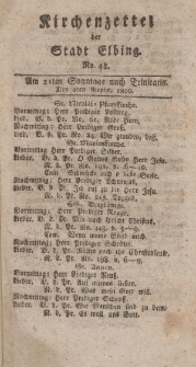 Kirchenzettel der Stadt Elbing, Nr. 48, 2 November 1800