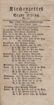 Kirchenzettel der Stadt Elbing, Nr. 56, 25 Dezember 1800