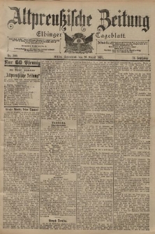 Altpreussische Zeitung, Nr. 200 Sonnabend 26 August 1899, 51. Jahrgang