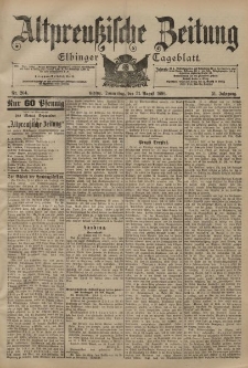 Altpreussische Zeitung, Nr. 204 Donnerstag 31 August 1899, 51. Jahrgang