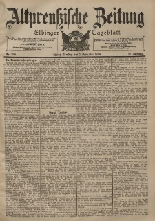Altpreussische Zeitung, Nr. 208 Dienstag 5 September 1899, 51. Jahrgang