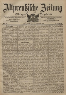 Altpreussische Zeitung, Nr. 209 Mittwoch 6 September 1899, 51. Jahrgang