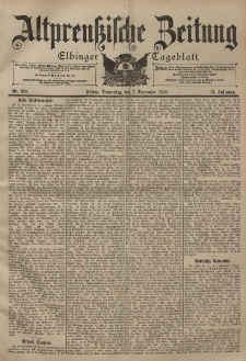 Altpreussische Zeitung, Nr. 210 Donnerstag 7 September 1899, 51. Jahrgang