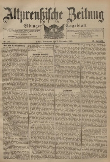 Altpreussische Zeitung, Nr. 212 Sonnabend 9 September 1899, 51. Jahrgang