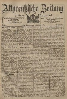 Altpreussische Zeitung, Nr. 218 Sonnabend 16 September 1899, 51. Jahrgang