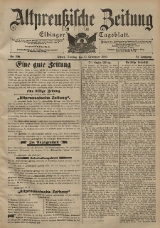 Altpreussische Zeitung, Nr. 220 Dienstag 19 September 1899, 51. Jahrgang